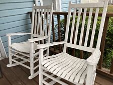 2 wooden white chairs for sale  Roslyn Heights