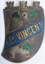 BGC07 - Placa de rejilla de insignia E.Vincent trikes bicicletas equipo al vapor 1880 segunda mano  Embacar hacia Argentina
