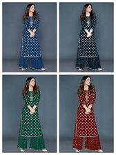 Conjunto de terno paquistanês pronto Salwar Kameez designer indiano Palazzo Kurta conjunto top comprar usado  Enviando para Brazil