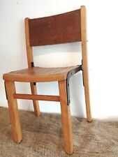 Vintage Wooden School Chair 20th Century Mid Century Retro for sale  Shipping to South Africa