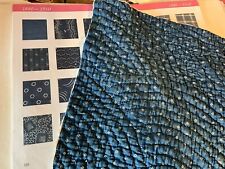Antique Indigo Blue Calico Fabric AAFA 1880s  Mat Quilt  Dolls Hand Quilted #13, used for sale  Shipping to South Africa