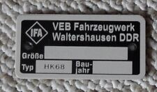 Typenschild NVA Anhängerkupplung HK68 Protzenhaken P3 Lo Robur Multicar IFA DDR gebraucht kaufen  Freital