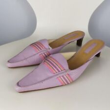 unisa mandy leather slip on mules UK 5.5/6 pointed toe kitten heel y2k spring for sale  Shipping to South Africa