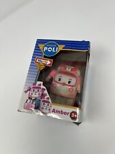 Robocar Poli ÁMBAR rosa transformador robot ambulancia coche juguete (caja áspera) segunda mano  Embacar hacia Argentina