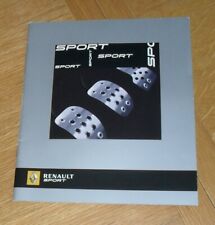 Renault sport brochure for sale  FAREHAM