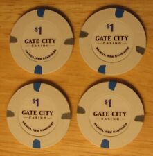 (4) $1 Gate City Casino Poker Chips Nashua NH ✅ for sale  Shipping to South Africa