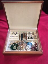 Wooden Box: A Lovely Modern Jewellery Box With Lift Out Tray Plus All Jewellery for sale  Shipping to South Africa