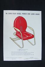 Cadeira de gramado Gilkson De Luxe varanda de aço anúncio vintage Elyria Ohio 11"x 8" comprar usado  Enviando para Brazil
