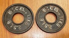 Pesos de barra olímpica vintage EXCEL - Par de placas de 2,5 lb comprar usado  Enviando para Brazil