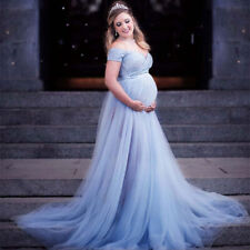 Fotografía de Maternidad Accesorios Floral Encaje Vestido Elegante Embarazo Vestido para Baby Show, usado segunda mano  Embacar hacia Mexico