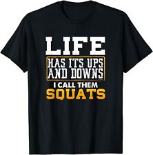 Nova Camiseta Presente Agachamento Pesos de Treino Fitness Engraçado Limitado Frete Grátis comprar usado  Enviando para Brazil