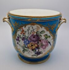 GRAN MACETA / MACETA DE PORCELANA SEVRES DEL SIGLO XIX PINTADA A MANO - PERFECTA, usado segunda mano  Embacar hacia Argentina