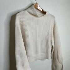 Aritzia Wilfred 100% Merino Wool Textured Slouchy Cream Sweater Size Medium for sale  Shipping to South Africa