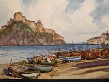 Ischia castello cartolina usato  Italia