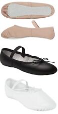  Leather Ballet Dance Shoes Full Sole Adult's and Children's Sizes for sale  Shipping to South Africa