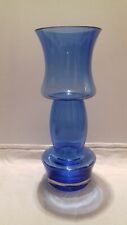 Blue glass vase for sale  HEREFORD