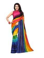 Used, Women's Geometric Printed Georgette Saree with Blouse for sale  Shipping to South Africa