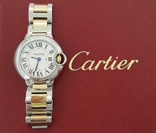 Reloj Cartier Ballon Azul Damas Acero Oro Amarillo 18K W69007Z3 28 mm Rtl $7,150 segunda mano  Embacar hacia Argentina