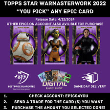 Topps Star Wars Card Trader Masterwork 2022 - TY WYBIERASZ dowolną EPICKĄ kartę (s) na sprzedaż  Wysyłka do Poland