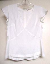 A.L.C. ALC white zipper back sleeveless shirt top blouse sz 0, used for sale  Shipping to South Africa
