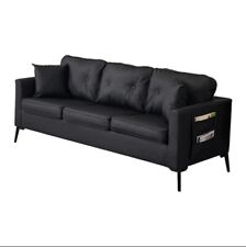 sofá preto para dois e três, usado comprar usado  Enviando para Brazil