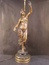 Antigua Art Nouveau Bronce "AURORA"" Niña Mujer Figura Estatua Niña Dama Lámpara, usado segunda mano  Embacar hacia Argentina