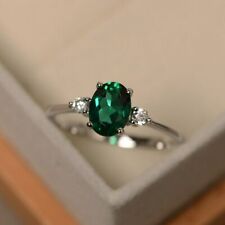 Green emerald ring for sale  Shipping to Ireland