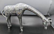 Metal Giraffe Sculpture Table Top Figurine Statue 10*14 , used for sale  Shipping to South Africa