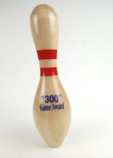 AMF 300 Perfect Game Award Wooden Maple Full Size Bowling Pin Trophy Pre-owned for sale  Shipping to South Africa