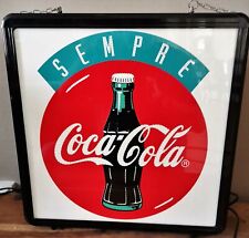 Rare Enseigne lumineuse de bar Coca Cola des année 90'en plexiglas et métal d'occasion  Mer