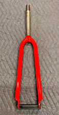 Usado, Garfo de bicicleta híbrido roscado Denali 700 (laranja vermelho) 1” x 7 3/4” tubo de direção comprar usado  Enviando para Brazil