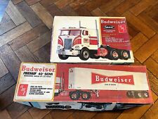 1970s vintage AMT 1/25 model kit Budweiser Peterbilt 352 cab + Fruehauf 40' semi for sale  Shipping to South Africa