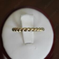 Pulseira de torção de corda 2,7 mm aparência doce e simples folheada a ouro amarelo 14k sólida comprar usado  Enviando para Brazil