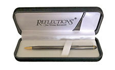 Used, Reflections Brand Silver-Grey Twist Ballpoint Pen with Black Ink, Preowned for sale  Shipping to South Africa