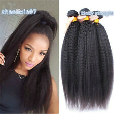 150G 3Bundles Brazilian 100% Virgin Human Hair Yaki Kinky Straight Weave Weft, used for sale  Shipping to South Africa