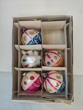 5 Vintage Glass Baubles Christmas Tree Decorations for sale  Shipping to South Africa