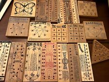 Lote de 20 clavijas de tablero de madera vintage para juegos de solitario de madera diferentes segunda mano  Embacar hacia Argentina