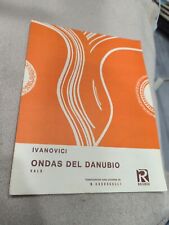 Partitura musical Ivanovici Ondas Del Danubio (Vals) para guitarra clásica rara vintage segunda mano  Embacar hacia Argentina