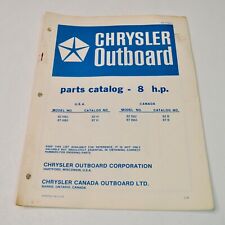 1978 Chrysler Outboard 8 HP Parts Catalog Book OB2705-1 for sale  Shipping to South Africa