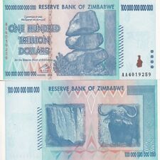Zimbabwe 100 bilionów dolarów 2008 P 91 AUnc, używany na sprzedaż  Wysyłka do Poland