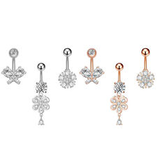 3 belly rings button ladies for sale  USA
