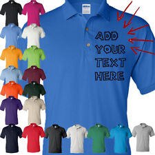 Camisa polo esportiva masculina CUSTOM ADD TEXT GILDAN UNIFORME cores tamanho P-5XL  comprar usado  Enviando para Brazil