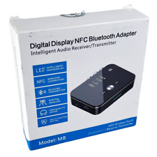 Zyyini M8 NFC Digital Display Bluetooth Transmitter Receiver Audio Adapter , used for sale  Shipping to South Africa