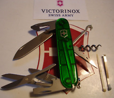 NAVAJA SUIZA VICTORINOX 91mm VERDE ESMERALDA TRANSLÚCIDA 14 FUNCIONES, usado segunda mano  Embacar hacia Argentina