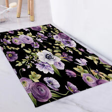 Tapete verde folha roxo floral em preto tapete tapete quarto tapetes de sala de estar comprar usado  Enviando para Brazil