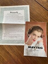 Maytag instructional brochure for sale  Valatie