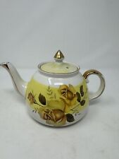 Usado, Una olla de té Gibson of England con patrón dorado floral vintage rara de difícil encontrar segunda mano  Embacar hacia Argentina