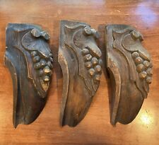 Three- Antique Carved Salvage Walnut Wood Trim From Piano Legs Sculpture for sale  Shipping to South Africa