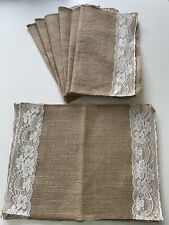 Hessian lace placemats for sale  OSSETT