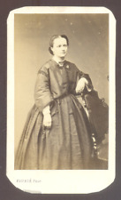 Fourié CDV in Bordeaux - Une dame (named on the back) poses in 1864 - vintage print for sale  Shipping to South Africa